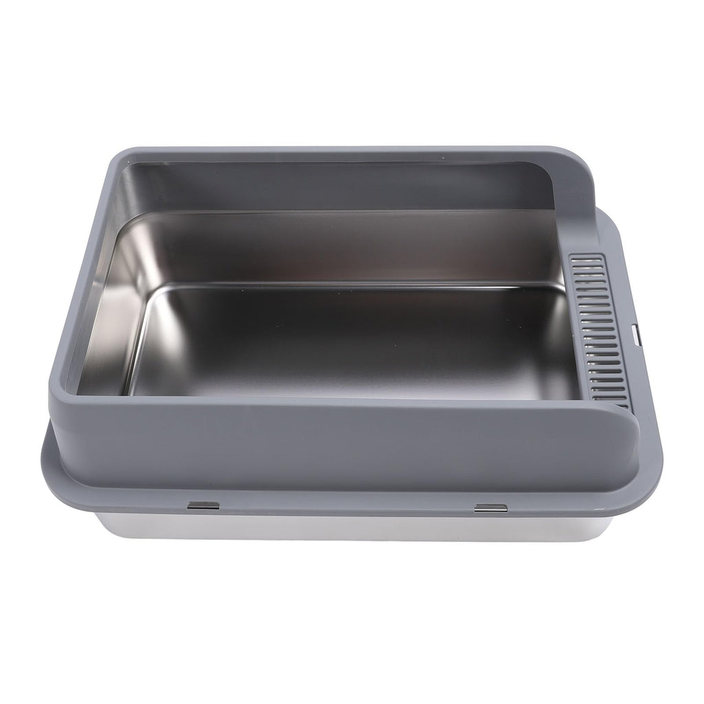 Stainless Steel Enclosed Cat Litter Box with Lid Y412635