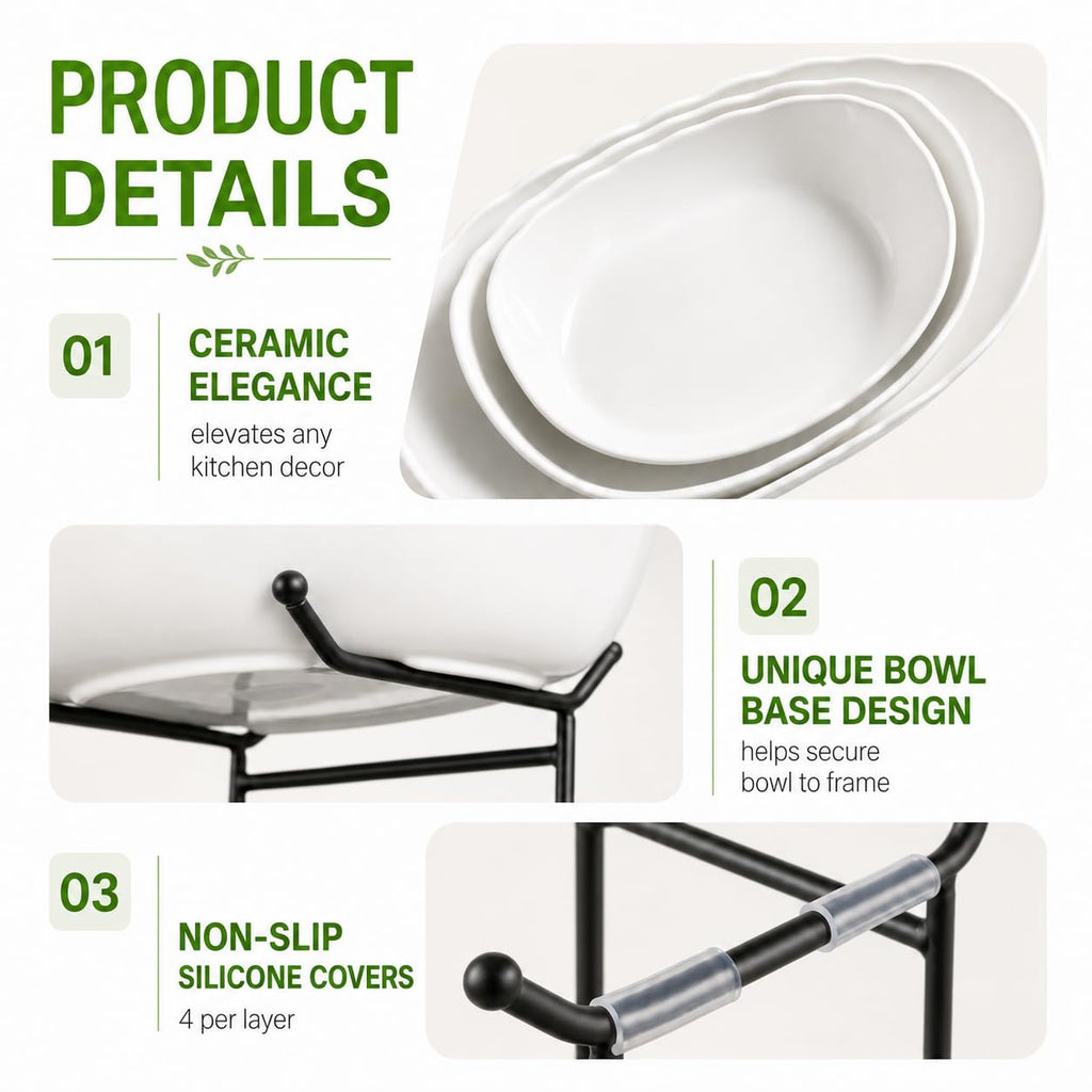 3 Tier Ceramic Fruit Bowl L773