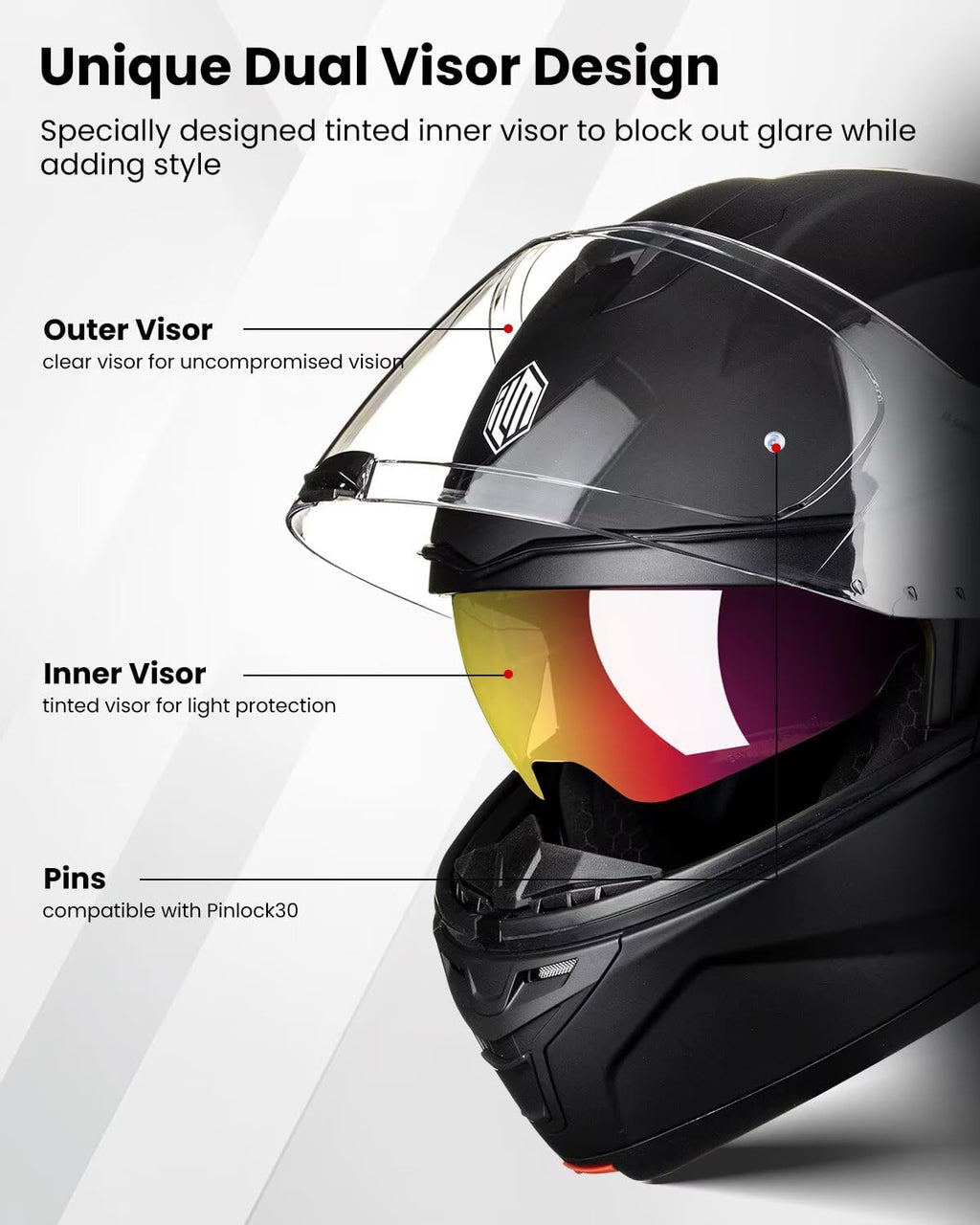Motorcycle Helmet Modular Full Face U328541