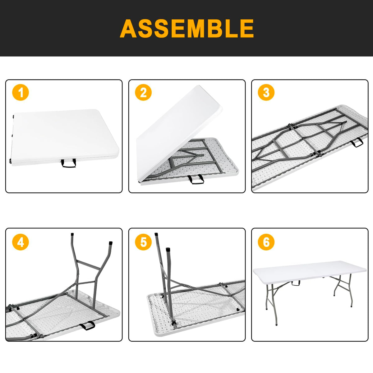 White Folding Table G340