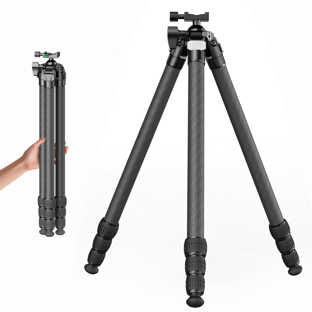Carbon Fiber Hunting Tripod with Bubble Level and Ball Head K974