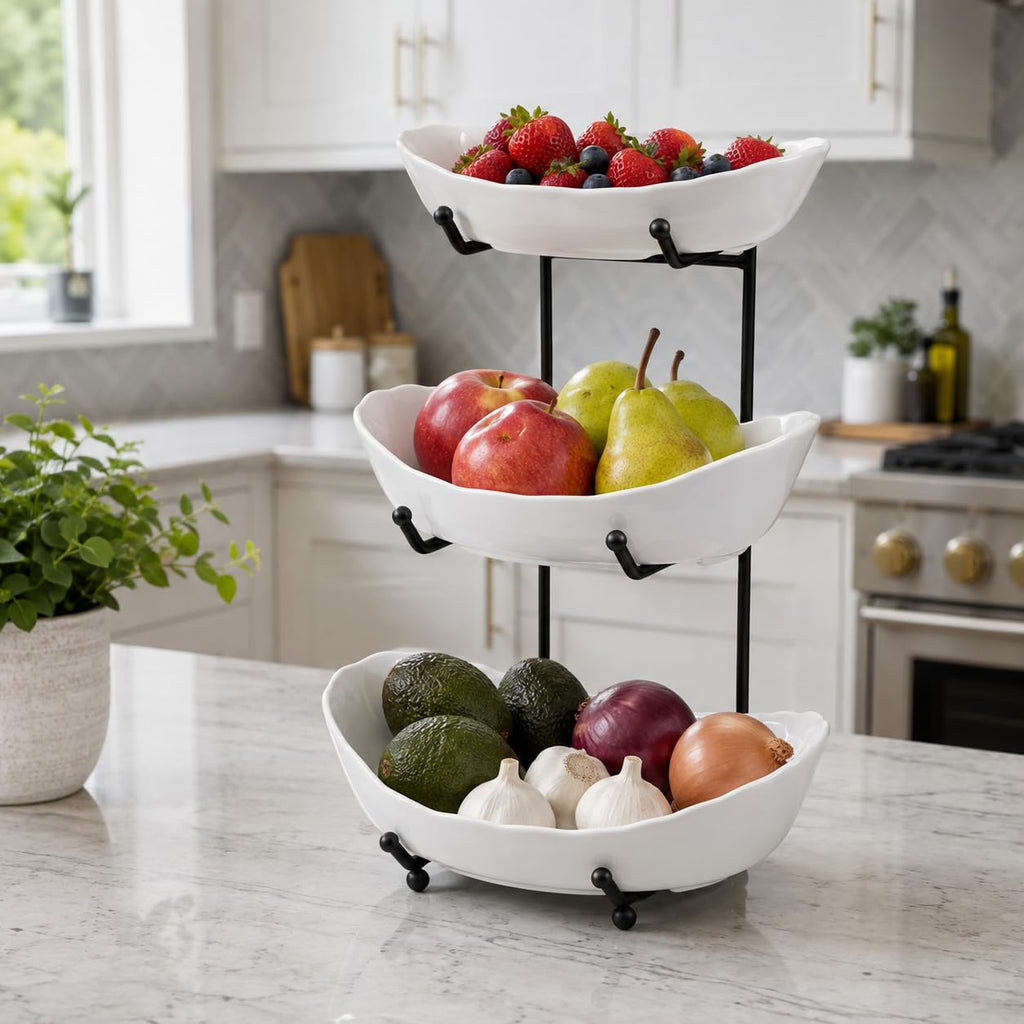3 Tier Ceramic Fruit Bowl L773