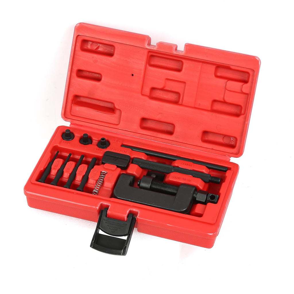13 Pc Motorcycle Chain Breaker and Riveting Tool Kit T694