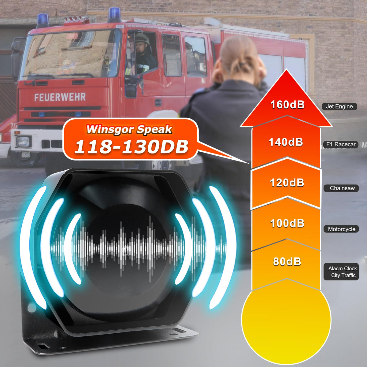 8 Tones Emergency Siren PA System J815