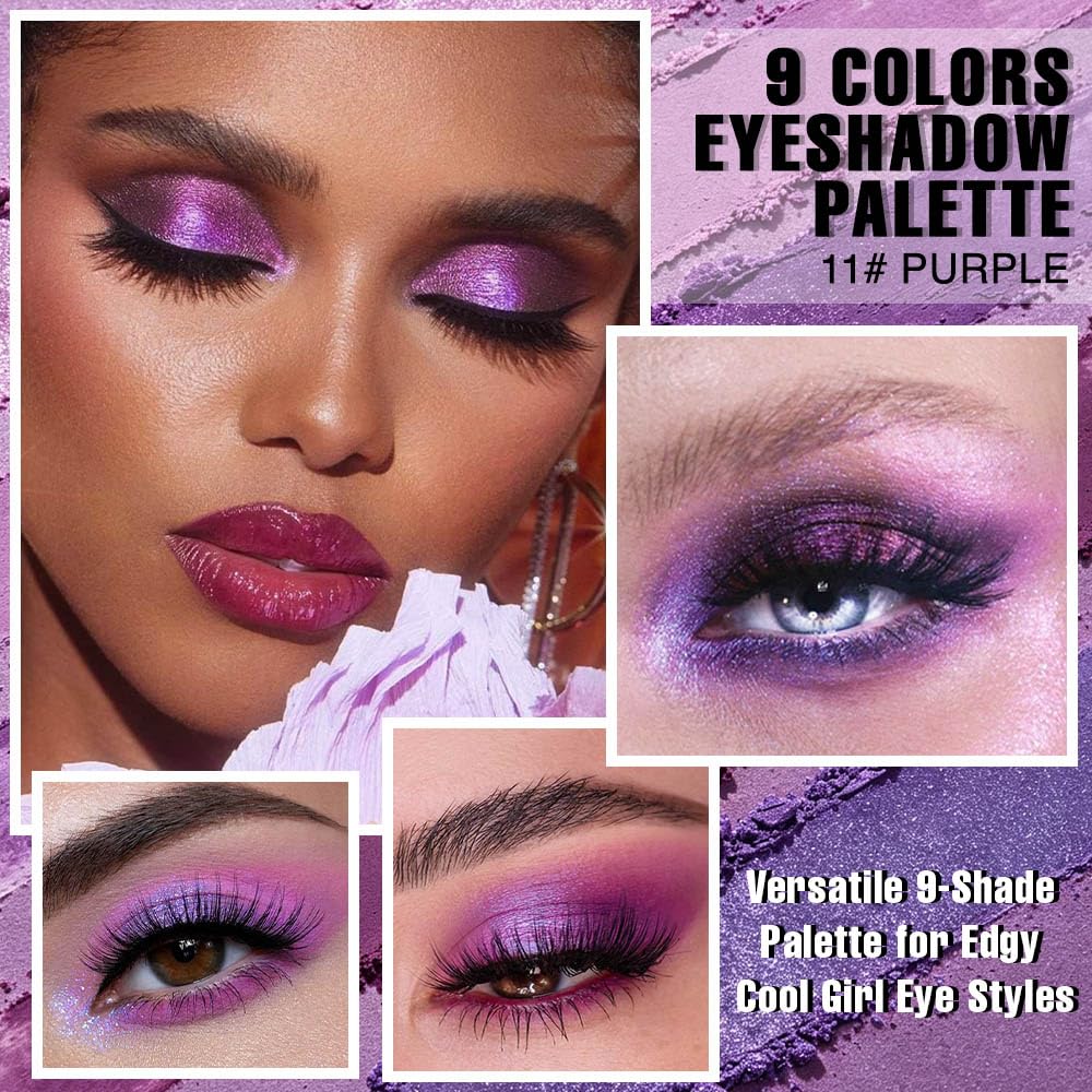 9 Colors Matte Shimmer Metallic Eyeshadow Palette G4333