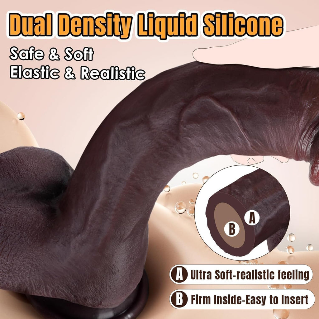 11 Inch Realistic Silicone Dildo with Suction Cup H6904