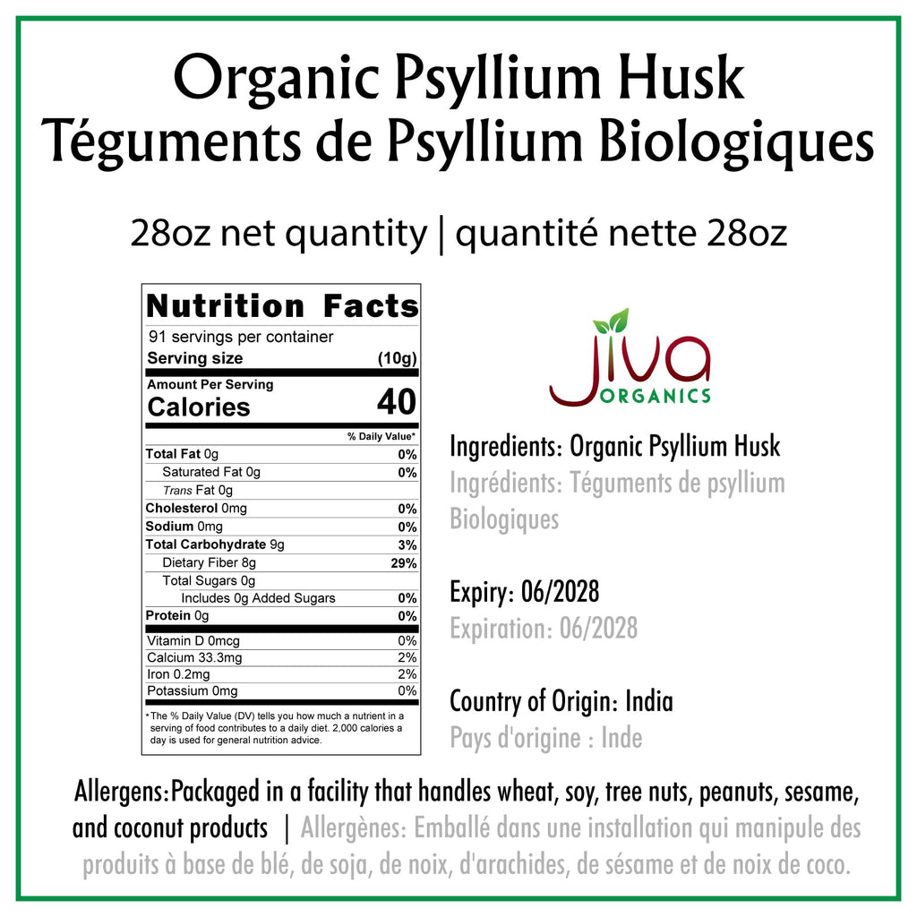 Whole Psyllium Husk 28 Ounce Unflavored Y856484