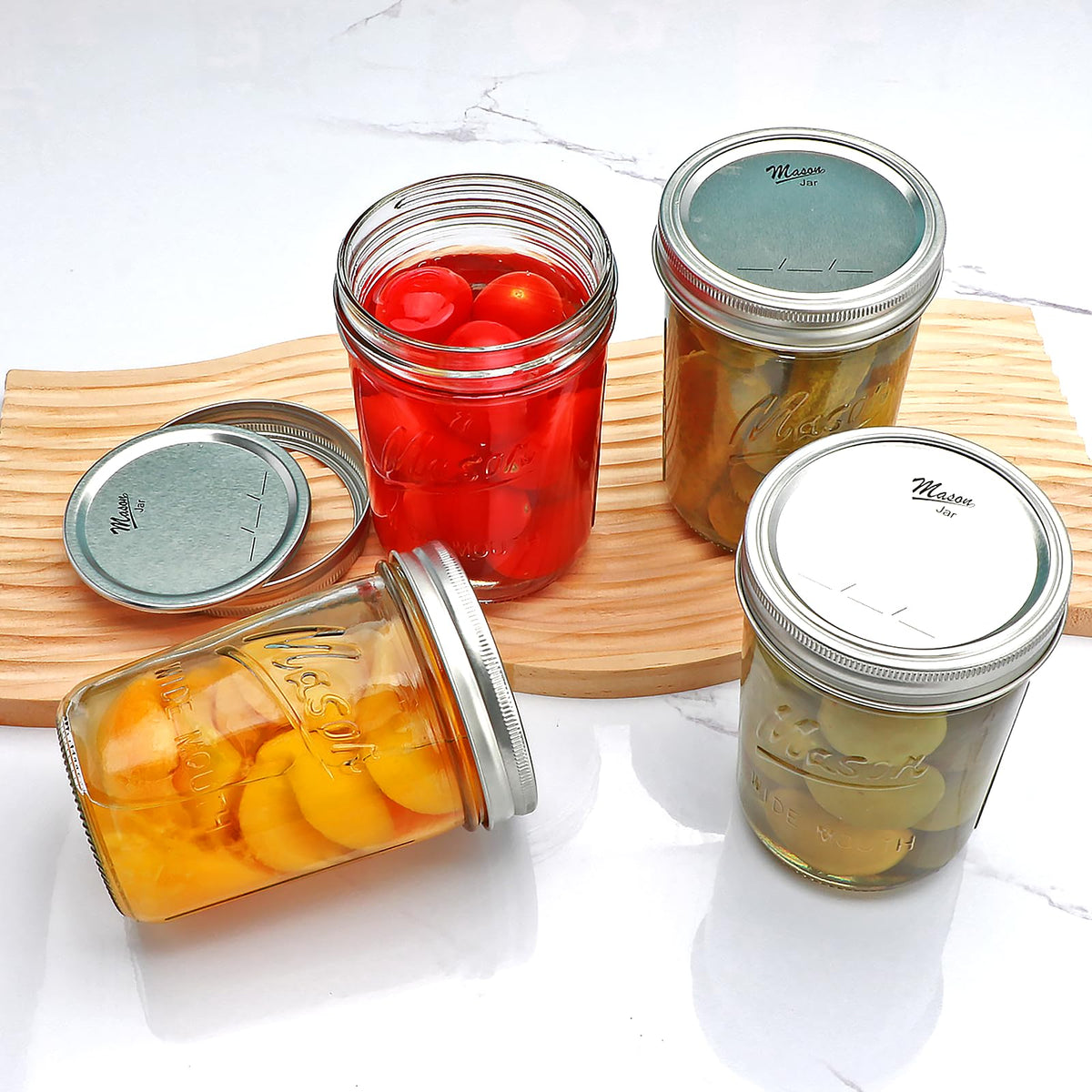 16 oz Glass Mason Jars with Lids 12pcs T532