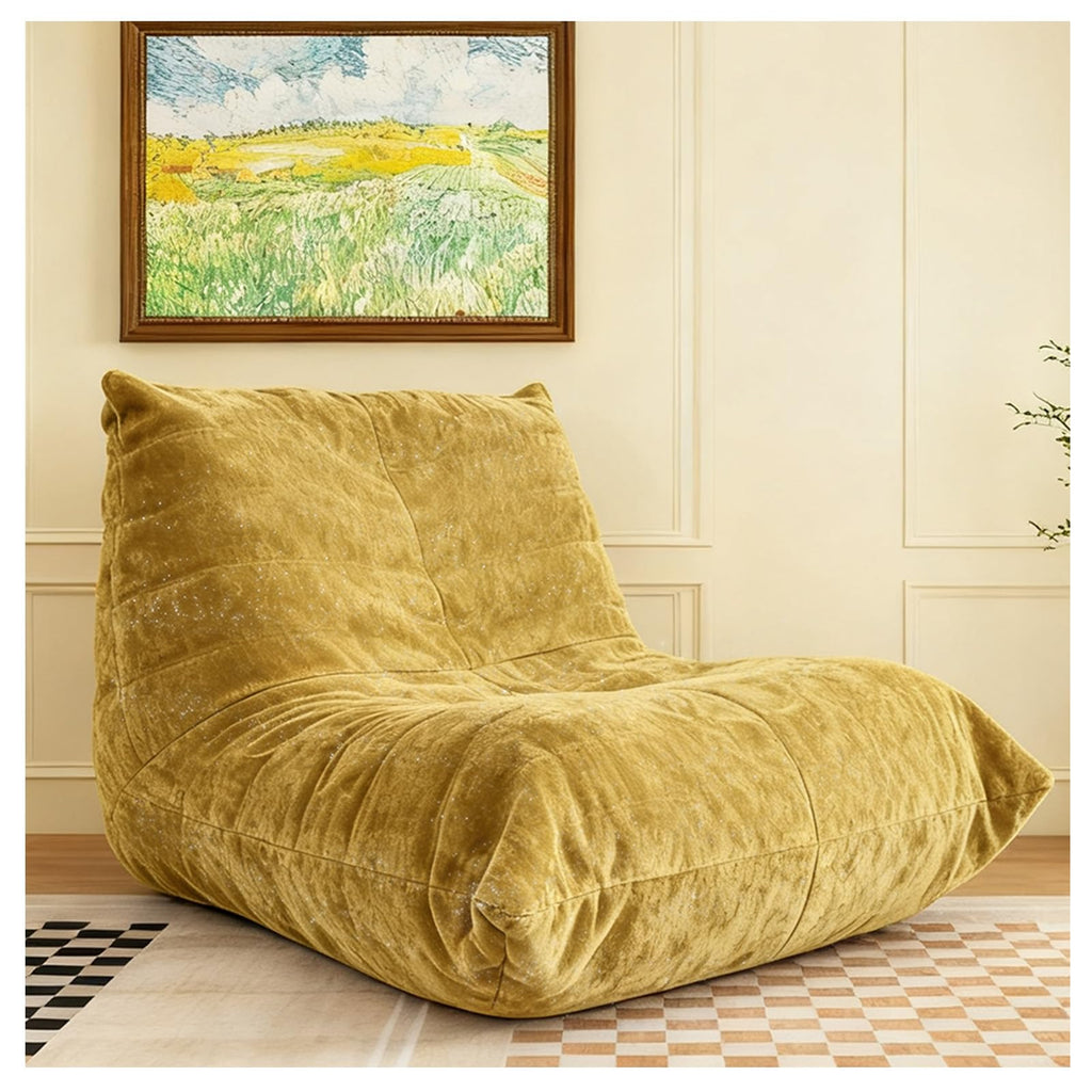 Yellow Corduroy Memory Foam Bean Bag Chair F59527