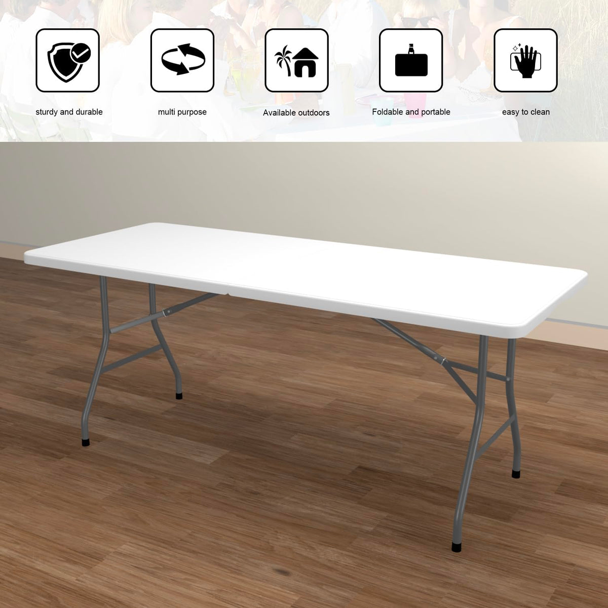 White Folding Table G340