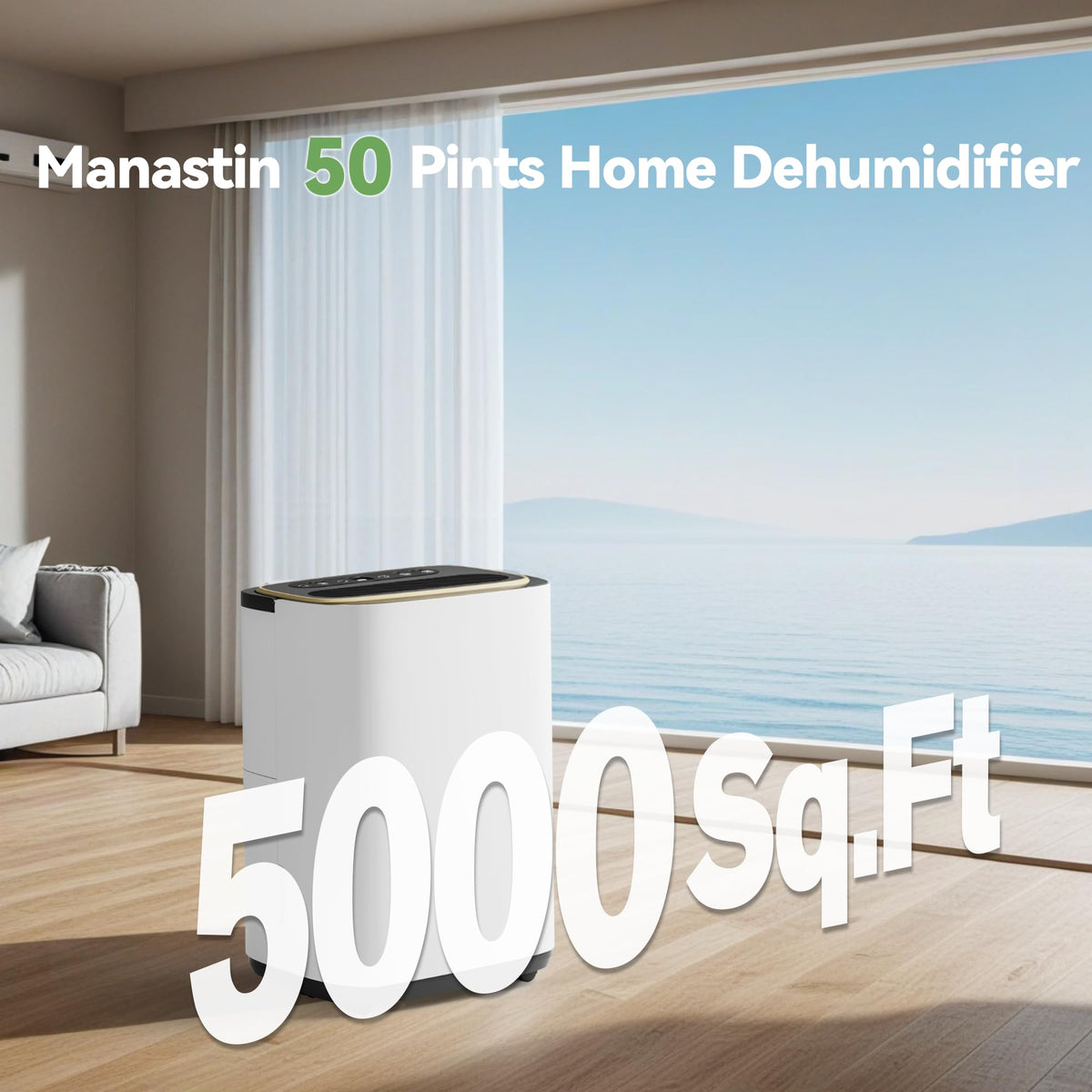 5000 Sq.Ft 50 Pint Dehumidifier with Drain Hose Z3736
