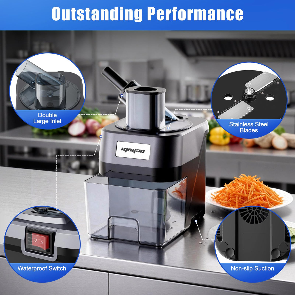 4 in 1 Electric Vegetable Cutter Dicer Slicer D322472