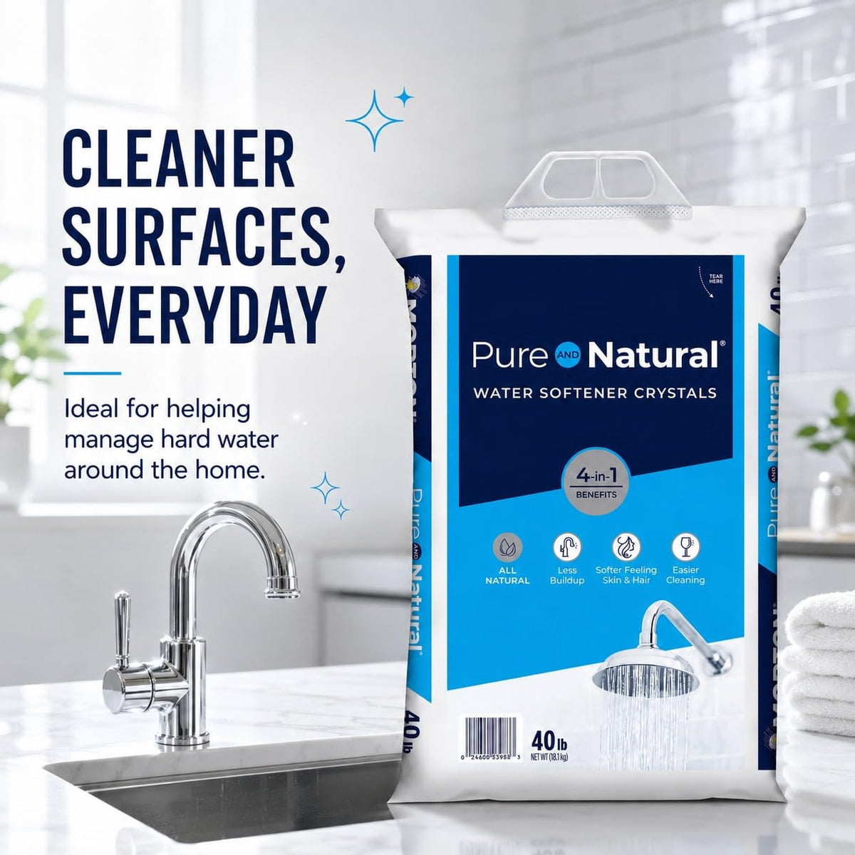 Water Softener Salt Crystals 40 lb 3 Pack O959405