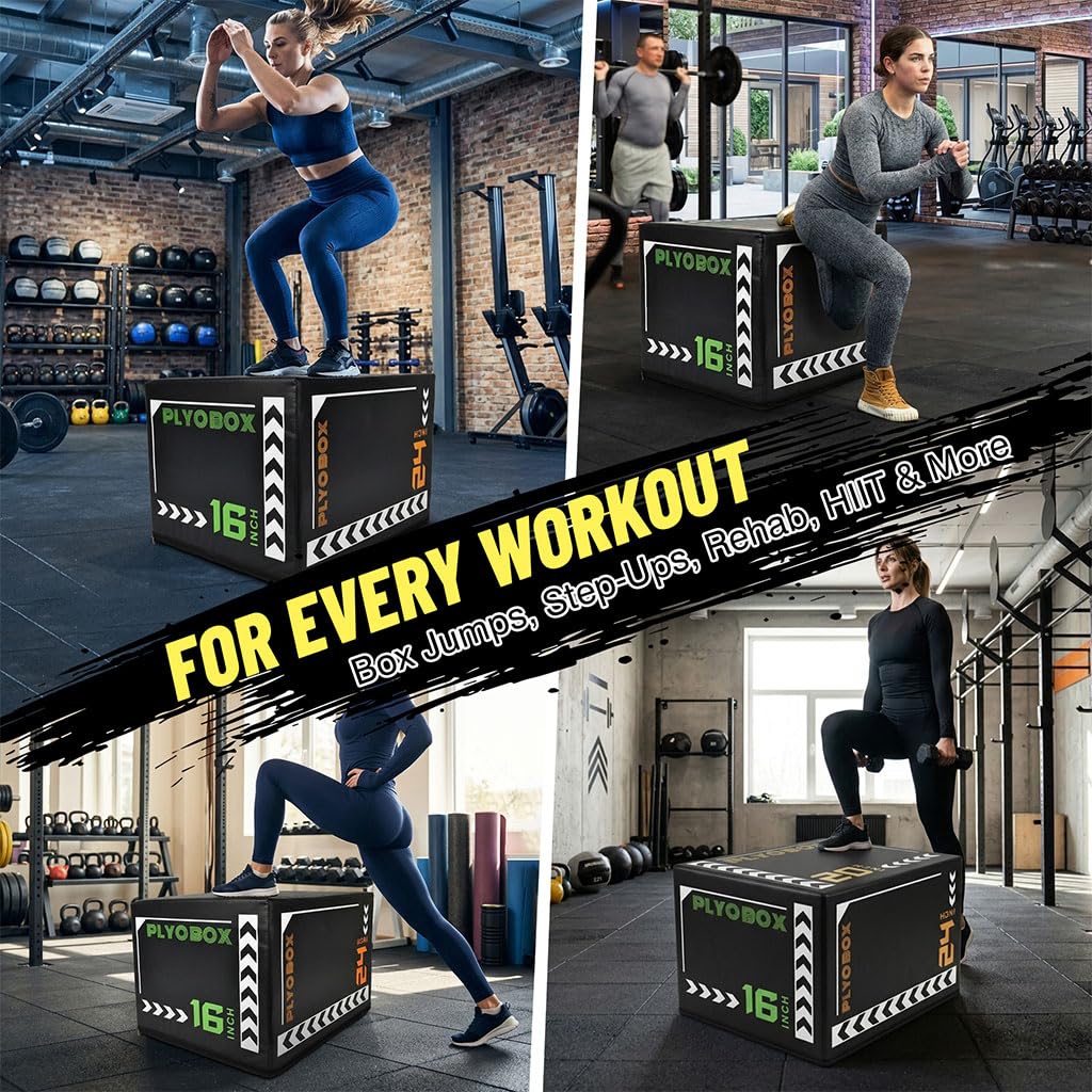3-in-1 Foam Plyo Box with Non-Slip Cover A489