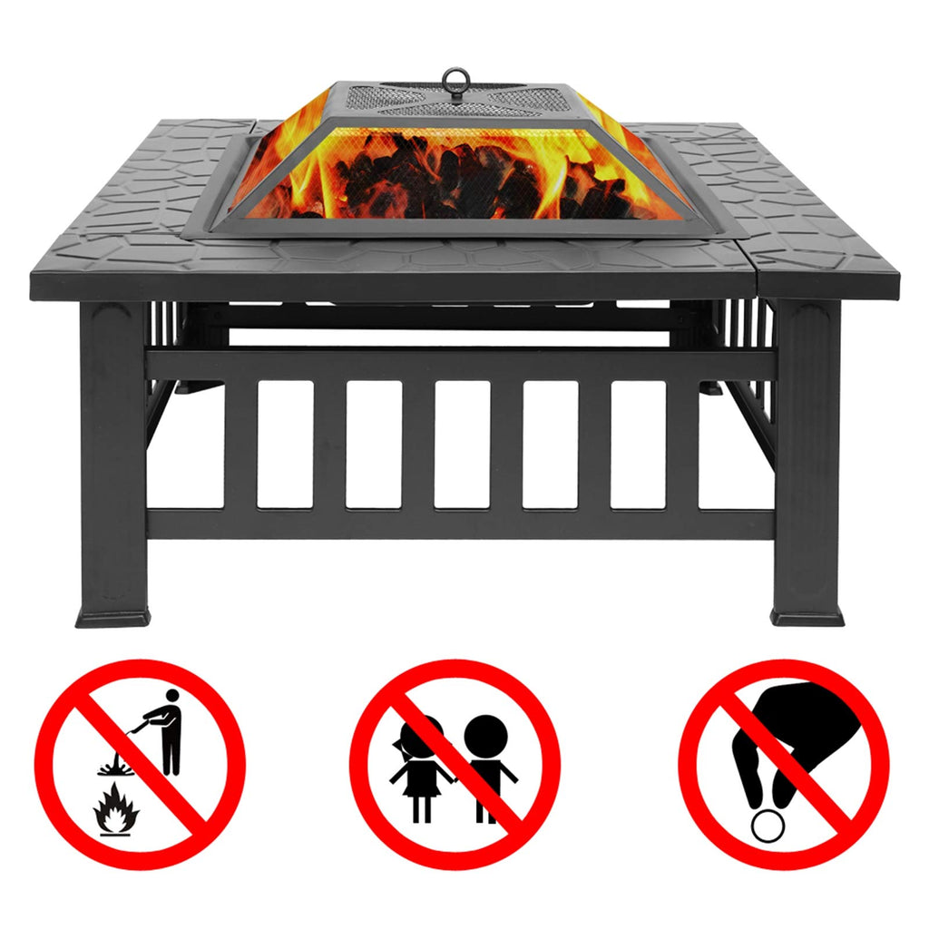 32 Inch Square Fire Pit X771618