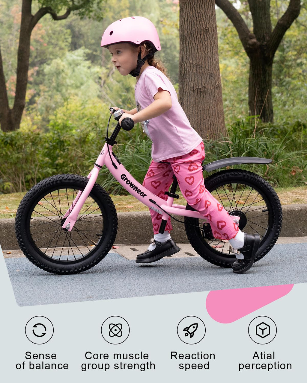 16" Pink Kids Balance Bike M6711