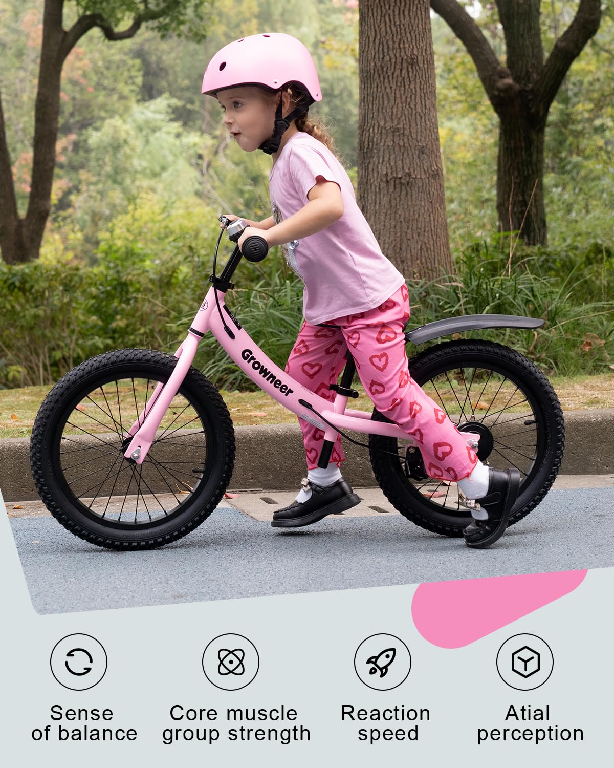 16" Pink Kids Balance Bike M6711