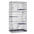3/4-Tier Wire Cat Cage Playpen Kennel with Hammock and 3 Platforms L970
