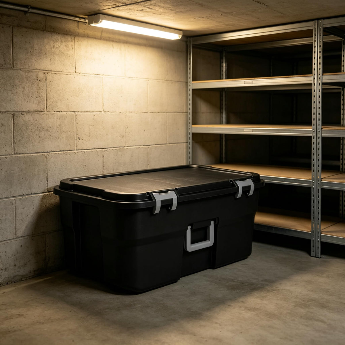 22 Gallon Lockable Heavy-Duty Plastic Storage Trunk D604045