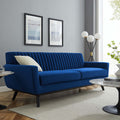 Navy Channel Tufted Performance Velvet Sofa A856601