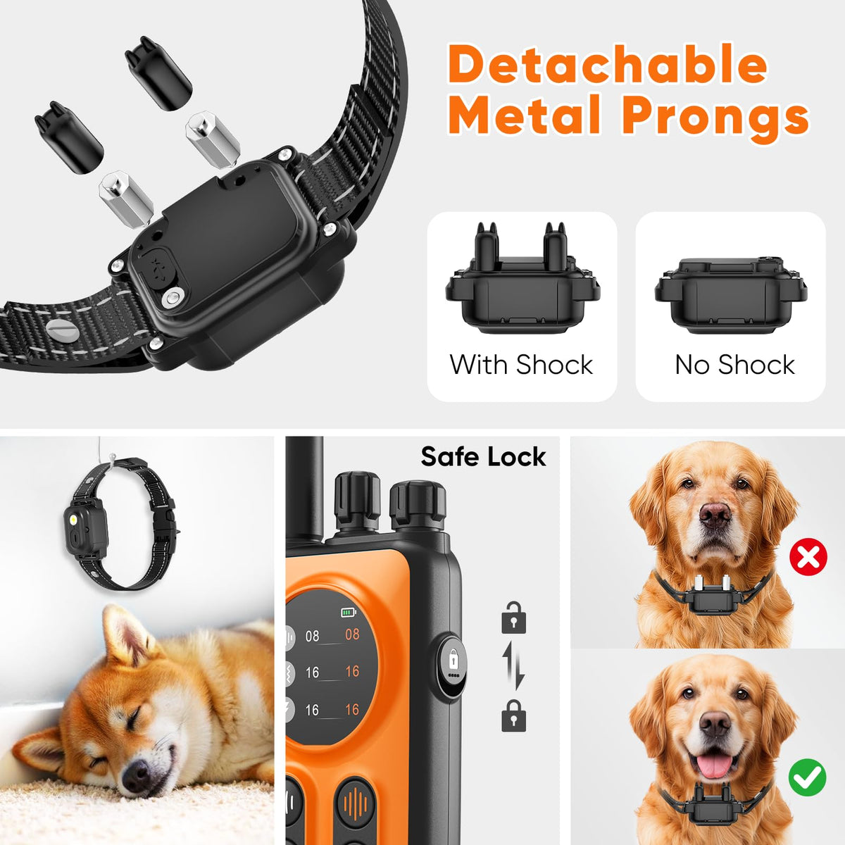 Orange Dog Training Collar with Remote X390875