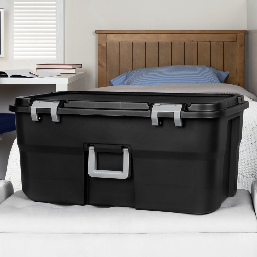 22 Gallon Black Wheeled Storage Trunk I43635