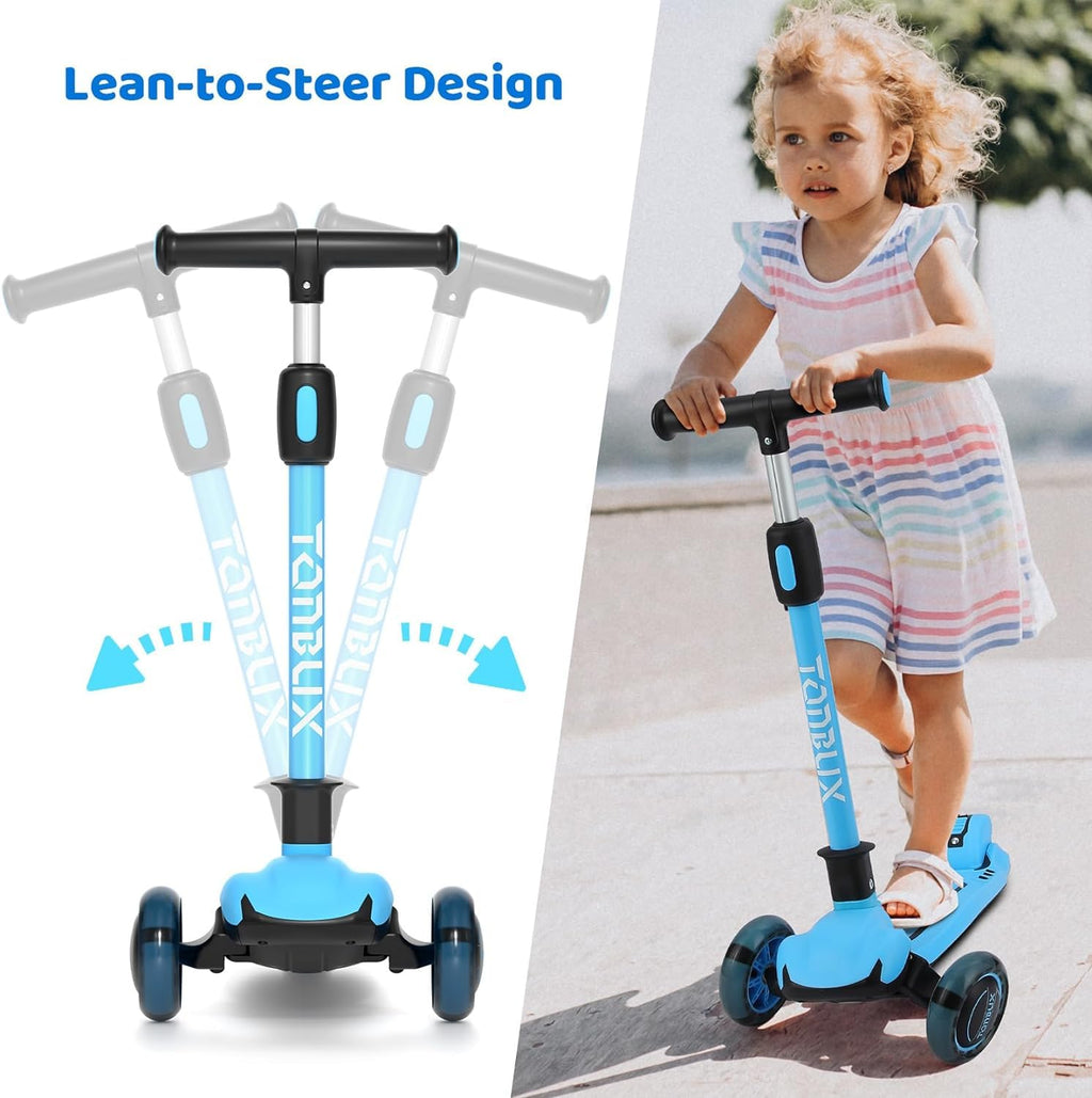 Light Up 3 Wheel Folding Kids Scooter with Adjustable Height P495
