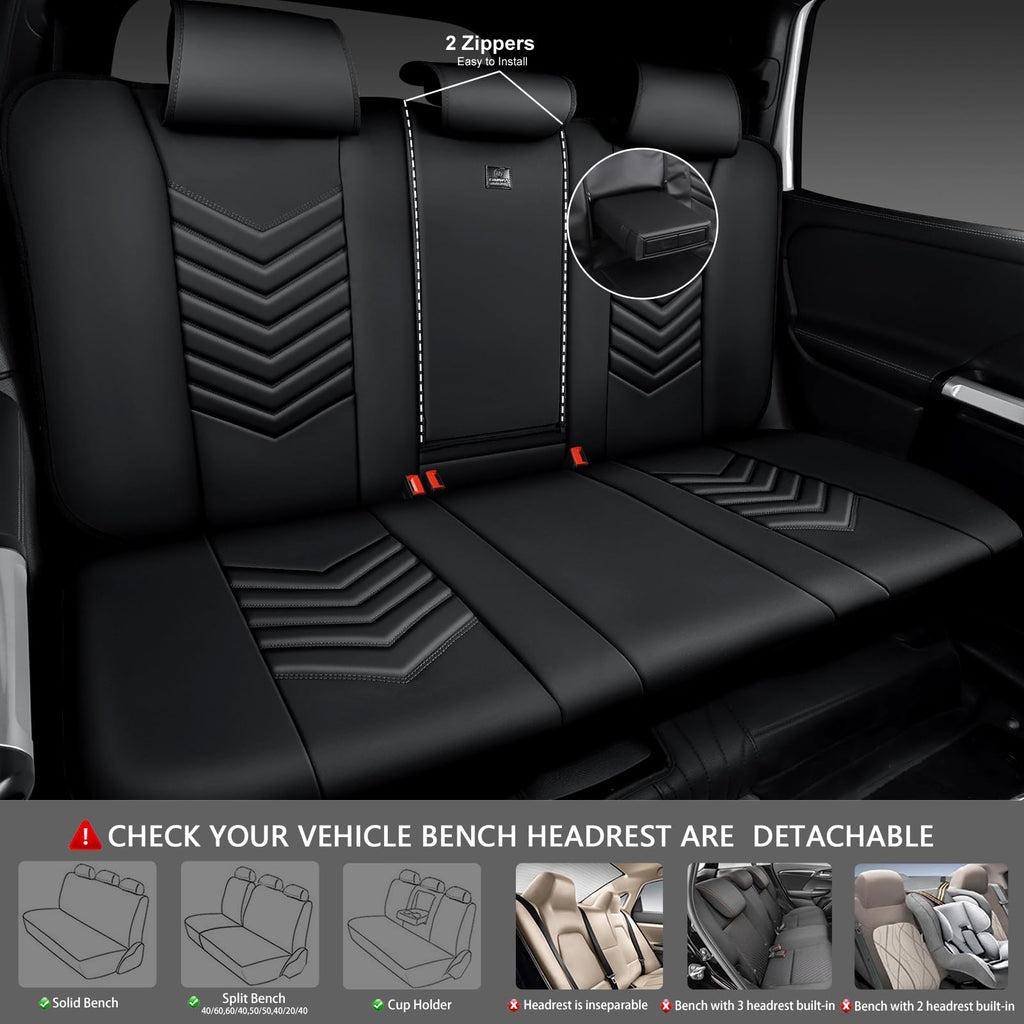 3D Foam Faux Leather Seat Covers Full Set B645
