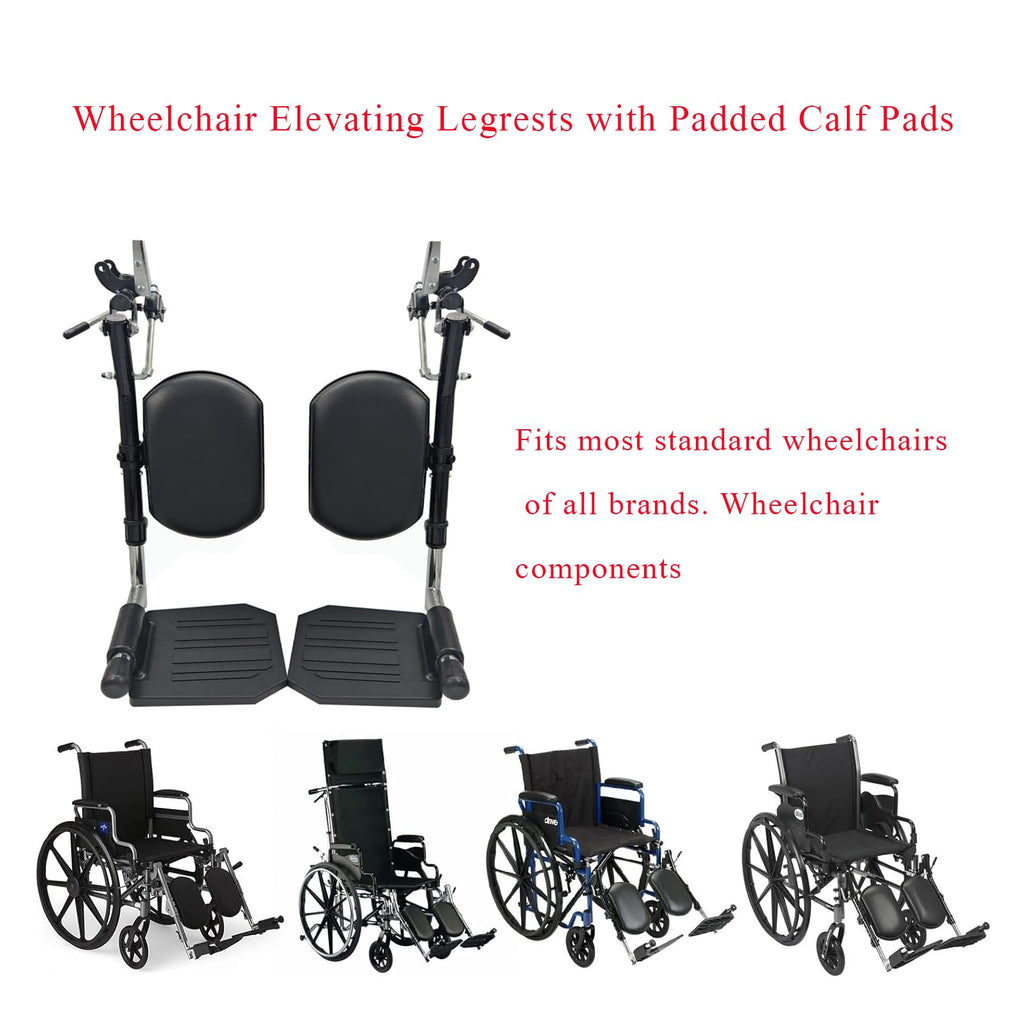 Black Padded Wheelchair Legrest Assembly N491