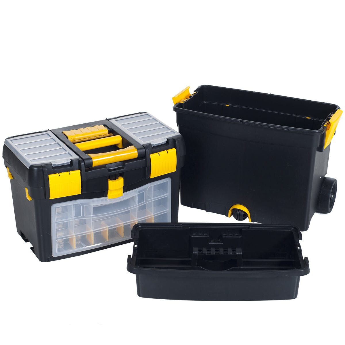 Portable Stackable Toolbox with Wheels and Drawers D7256