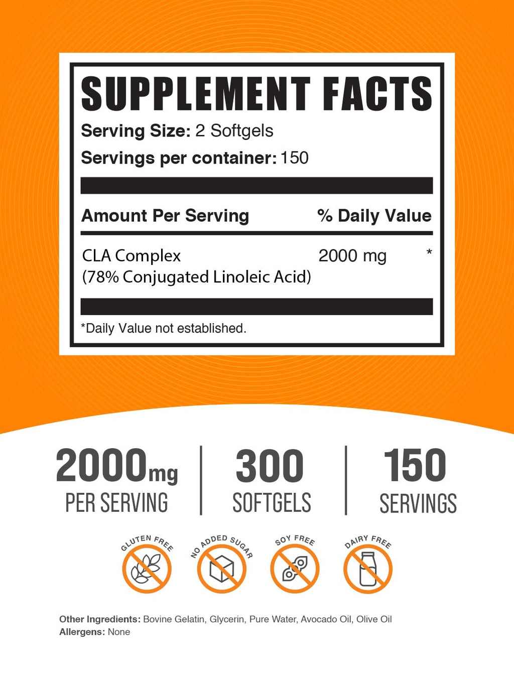 CLA 2000mg Fish Oil 1000mg Softgels C2579