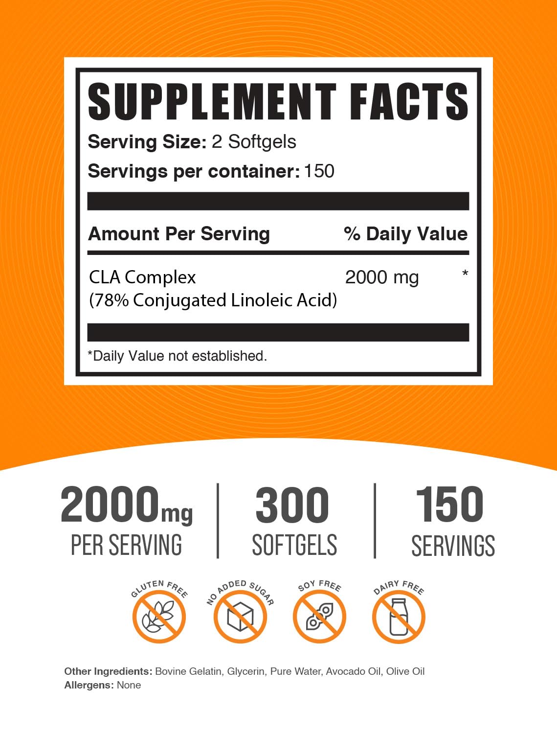 CLA 2000mg Fish Oil 1000mg Softgels C2579