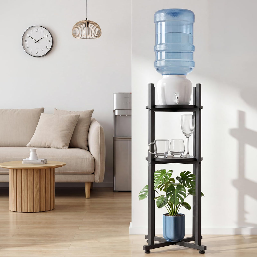5 Gallon Heavy Duty Water Jug Stand with Storage Shelf H90142