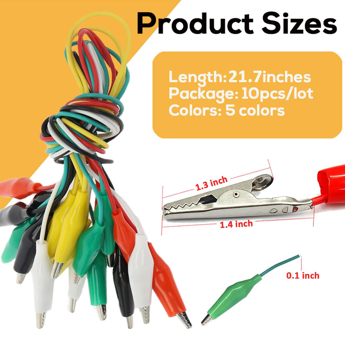 30 PCS Alligator Clips Test Leads Jumper Wires W772266