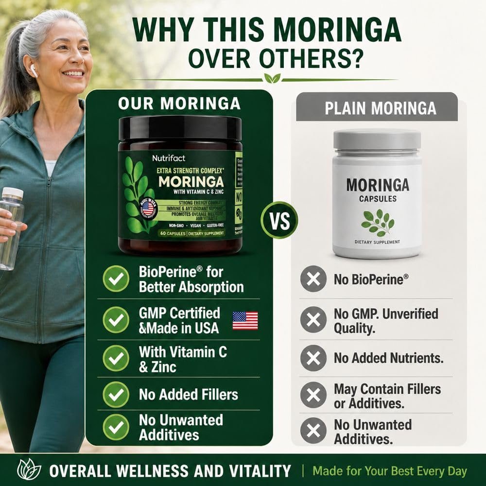 Moringa Capsules with Vitamin C, Zinc & L-Lysine E45332