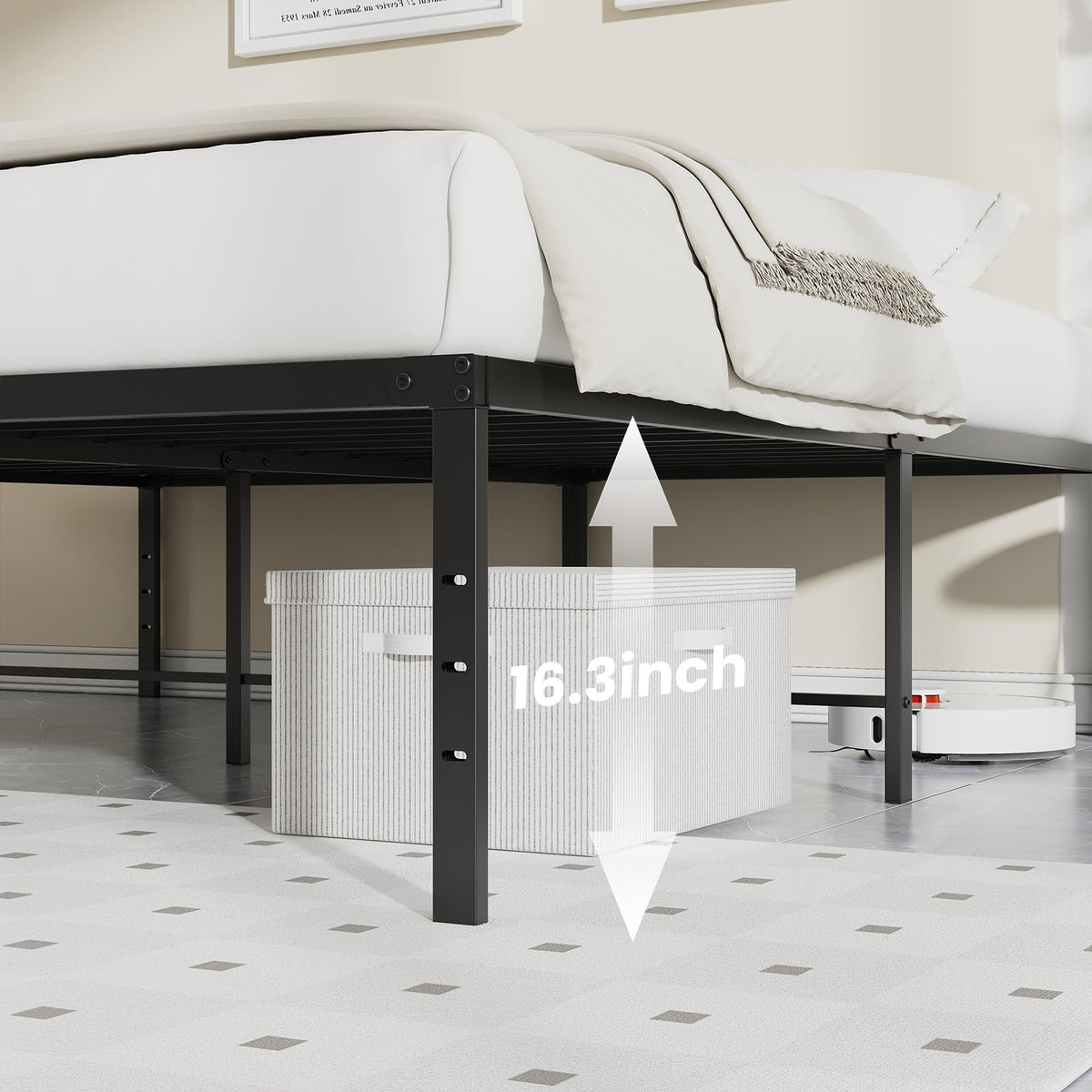 18" Heavy Duty Metal Queen Bed Frame D673999
