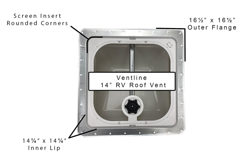Non Powered RV Roof Vent White Lid W937373