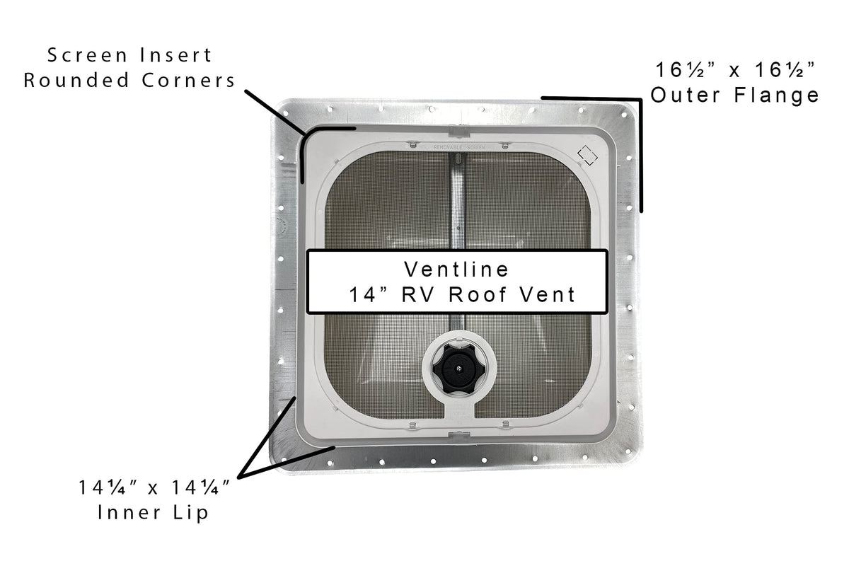 Non Powered RV Roof Vent White Lid W937373