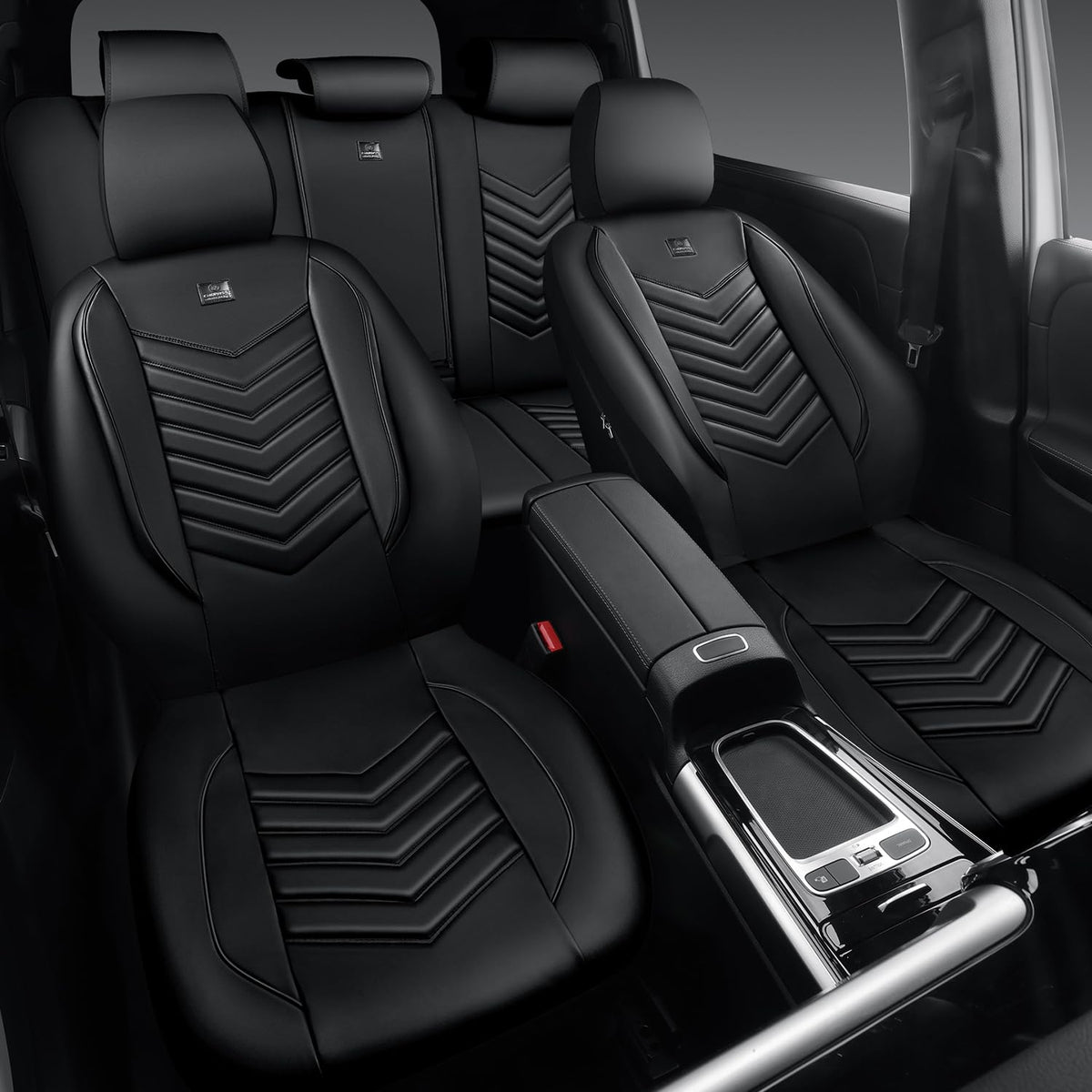 3D Foam Faux Leather Seat Covers Full Set B645