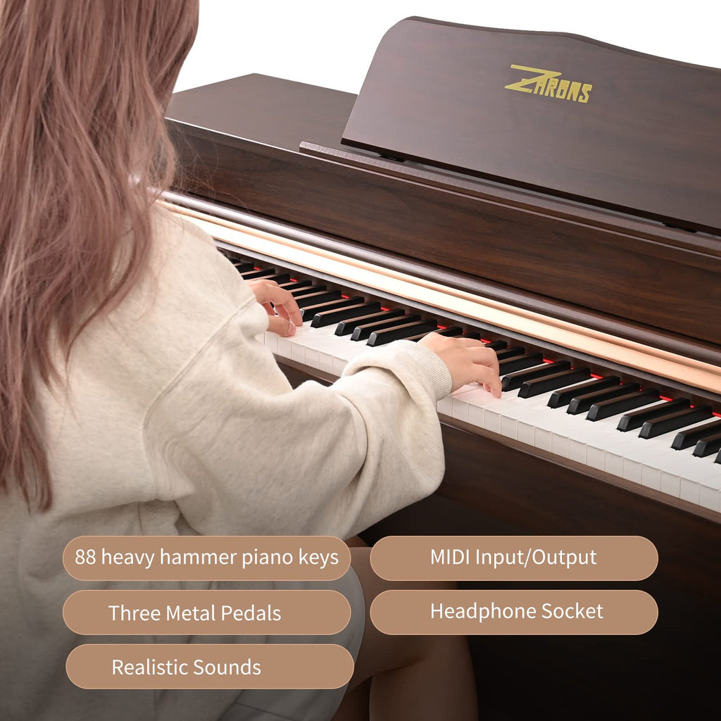 88 Key Full Weighted Digital Piano with Triple Pedal D6009