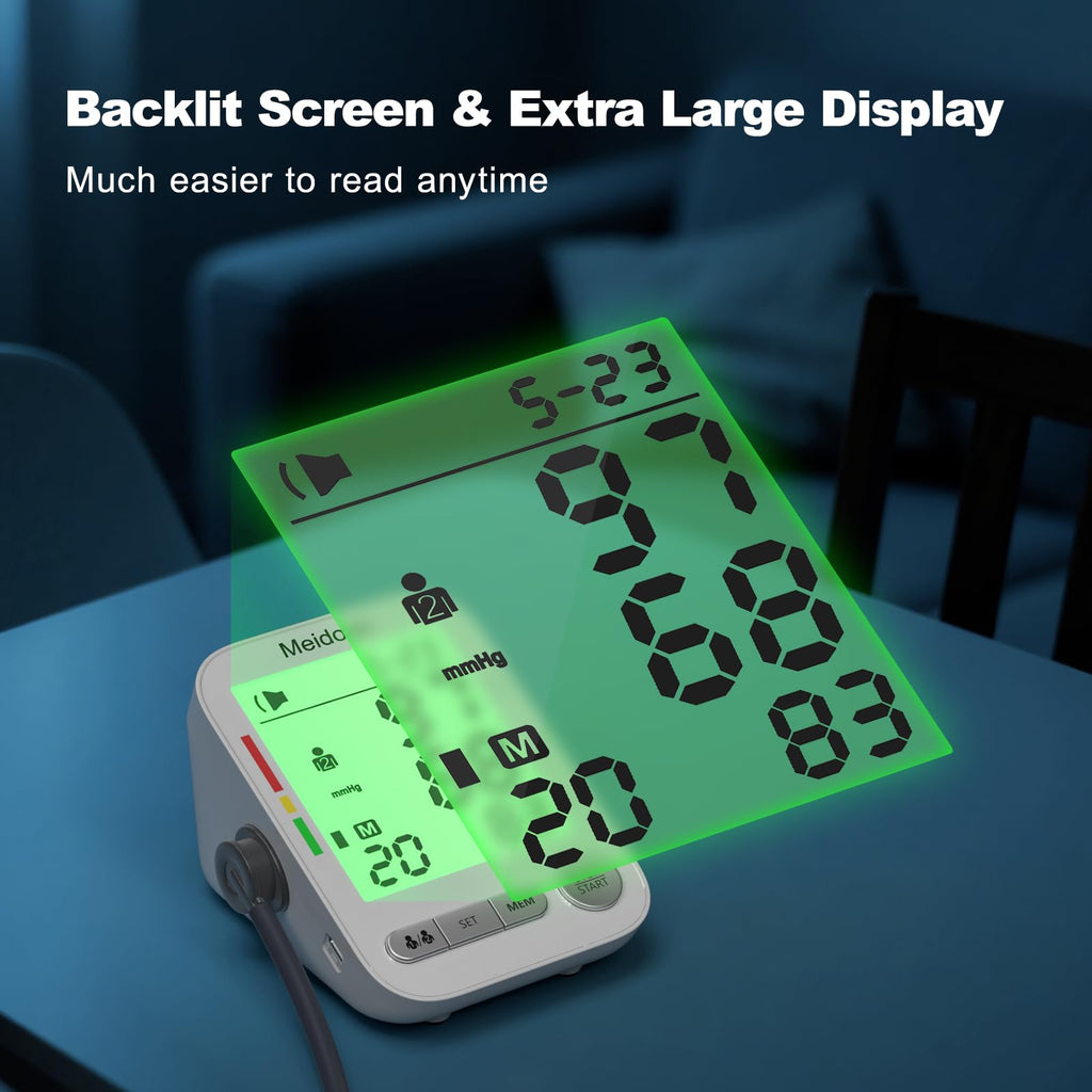 Rechargeable Automatic Digital Blood Pressure Monitor with 2 Cuffs V5047