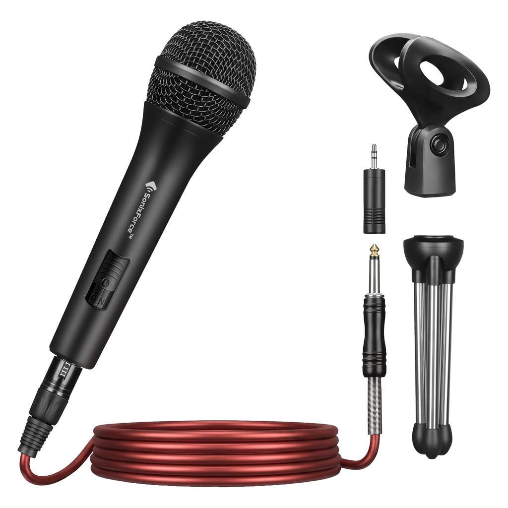 Dynamic Handheld Vocal Microphone with XLR to 1/4'' Audio Cable F4325
