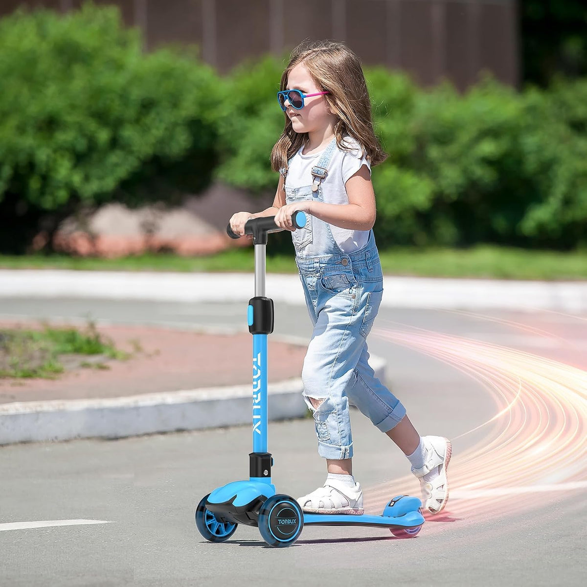 Light Up 3 Wheel Folding Kids Scooter with Adjustable Height P495