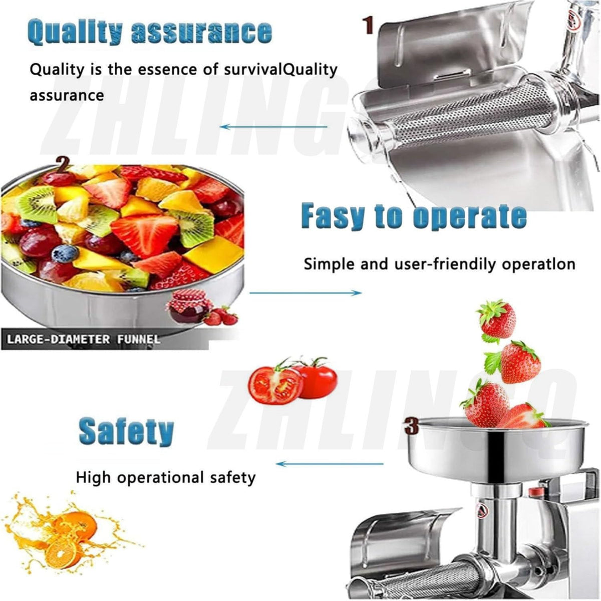 450W Electric Sauce Maker with Funnel & Trough M160