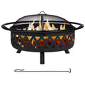 42” Wood Burning Patio Fire Pit with Spark Screen J24822