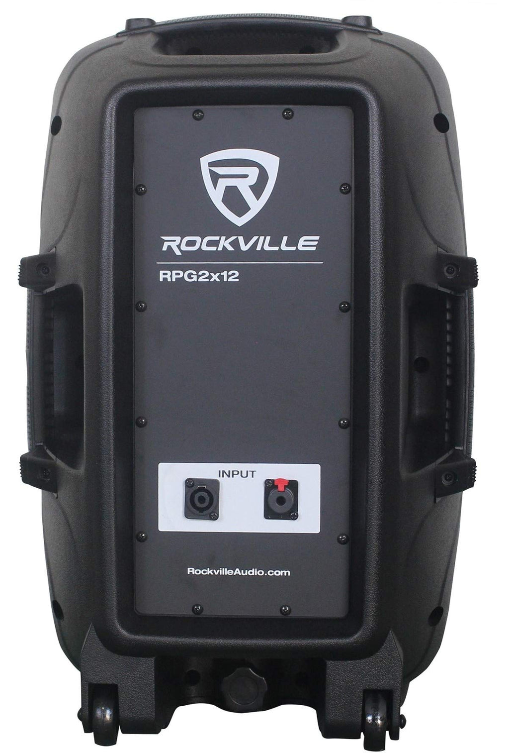 12" Passive PA Speaker System with Metal Wired Mics and Stands Q88994