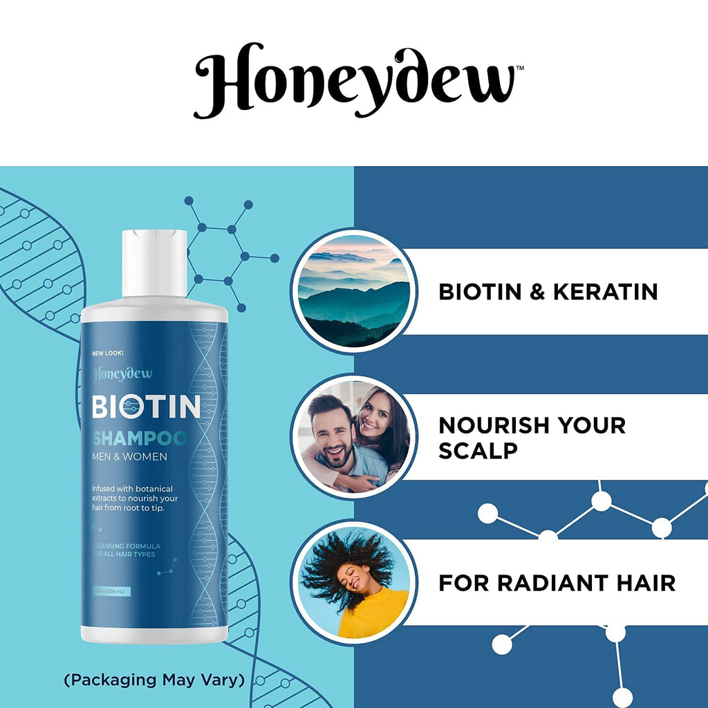 Biotin Shampoo and Conditioner Set Sulfate Paraben Silicone Free F889