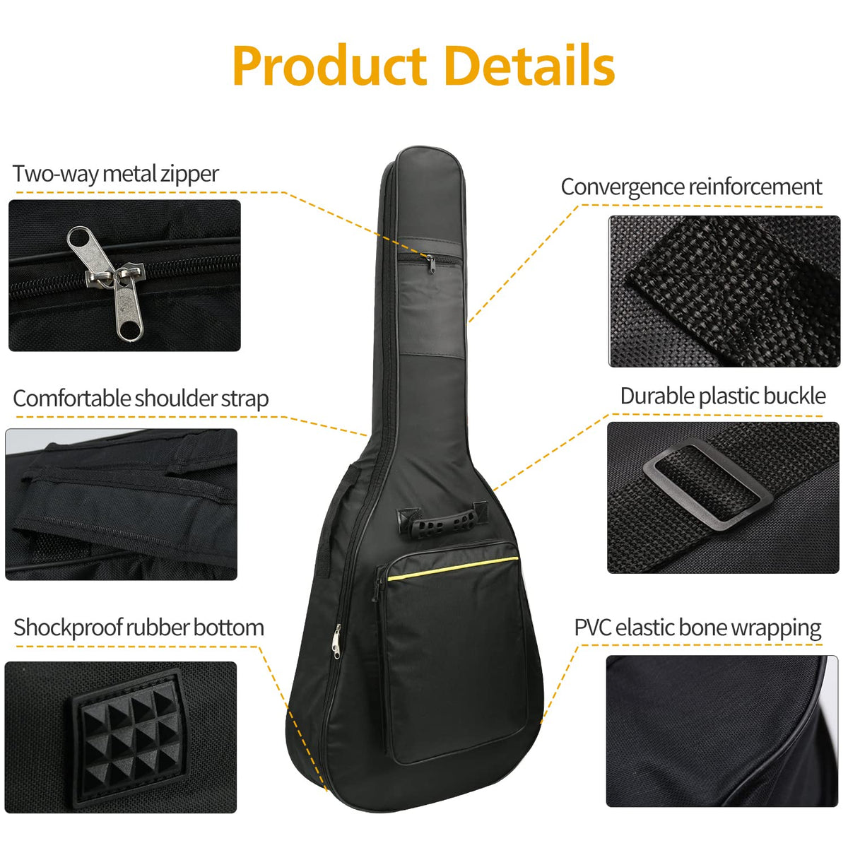 1/2/3 Pack 38-41 Inch Electric & Acoustic Guitar Bags R345