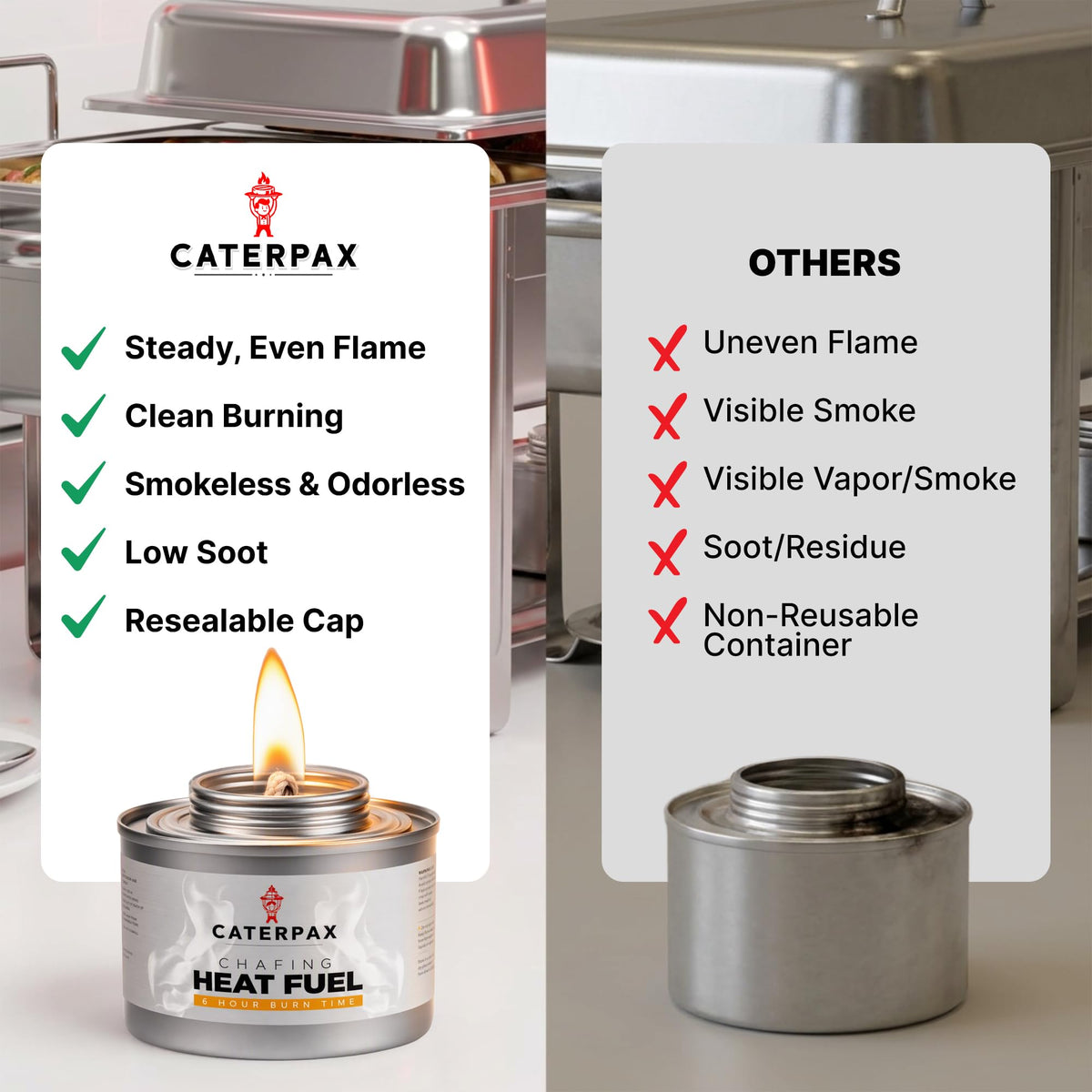 6 Hour Chafing Fuel Cans 12 Pack Z147