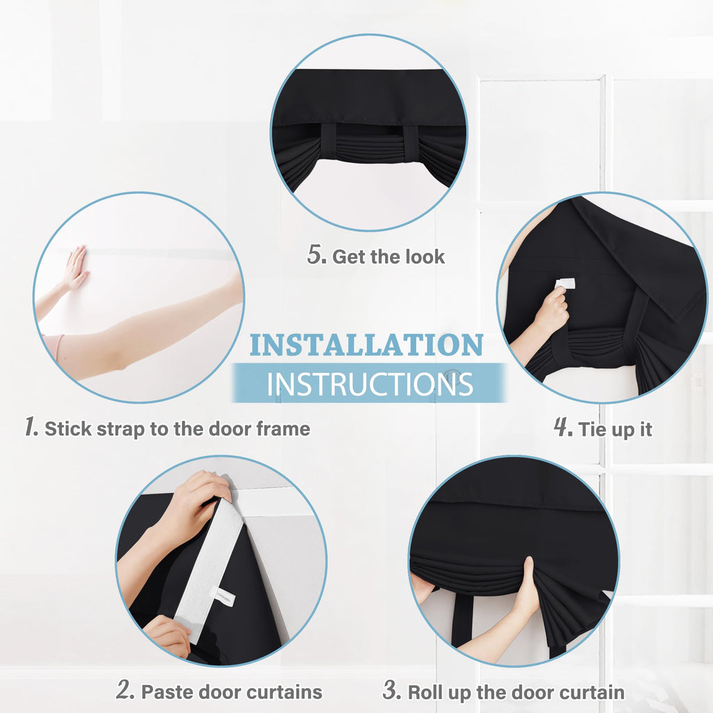 Blackout French Door Curtains U58539